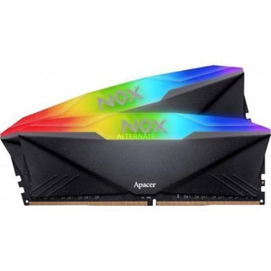 Модуль пам`ятi DDR4 2x8GB/3200 Apacer NOX RGB Black (AH4U16G32C28YNBAA-2) [607527]