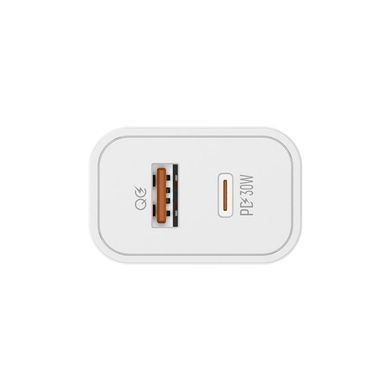 Мережевий зарядний пристрій ColorWay Power Delivery Port PPS (Type-C PD + USB QC3.0) (30W) White (CW-CHS037PD-WT) [611625]