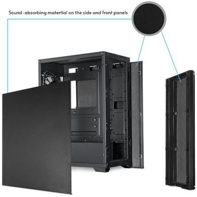 Корпус Chieftec Pro Midi Q ATX, без БЖ, Black (AS-02B-OP) [403289]