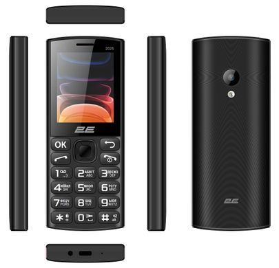 Мобільний телефон 2E E240 2025 2.4" 2SIM, 1400мА&bull;год, чорний (794300867202) [115471]