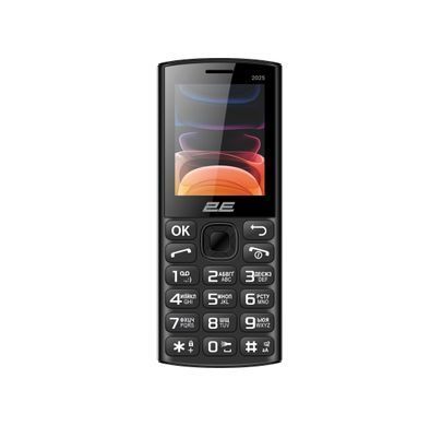 Мобільний телефон 2E E240 2025 2.4" 2SIM, 1400мА&bull;год, чорний (794300867202) [115471]