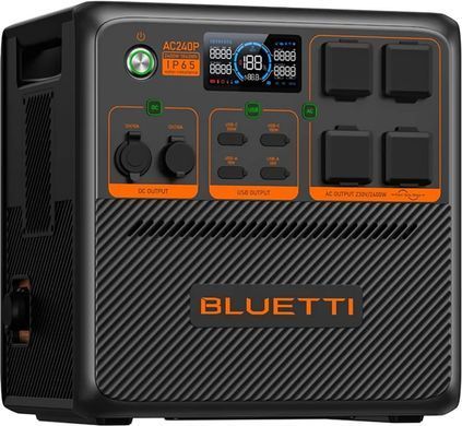 Зарядна станція Bluetti, 1843Wh, 2400W, LiFePO4, IP65 (AC240P) [610626]