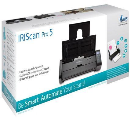 Сканер A4 Canon IRIScan Pro 5 (600x600dpi USB ADF 23стор/хв протяжний чорний) (459035) [404106]