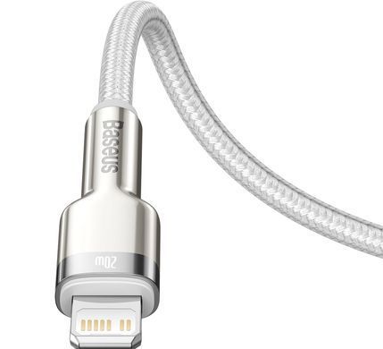 Кабель Baseus Cafule Metal USB-C - Lightning (M/M), 1 м White (6953156202078) [604224]
