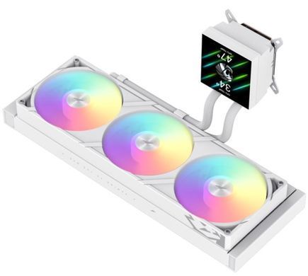 Система охолодження для комп'ютерного процесора GAMEMAX (GLACIER 360 LCD WH) [503730]