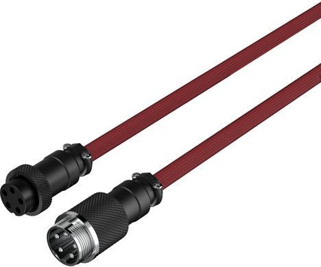 Кабель HyperX USB-A &ndash; USB-C, спіральний, 1.37 м Red/Black (6J677AA) [604029]
