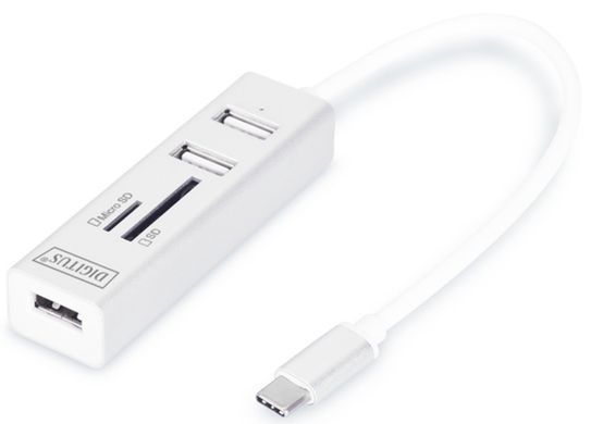 Хаб DIGITUS USB-C > 3xUSB-A/SD/MicroSD (DA-70243) [108791]
