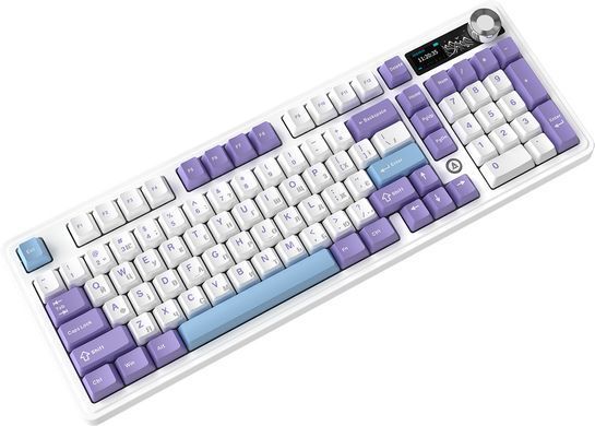 Клавіатура бездротова Ajazz AK980 V2 Maillard Switch White (AK980-V2-M-PWB) [619930]