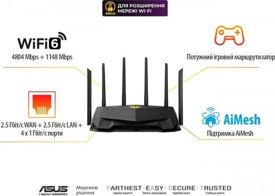 Бездротовий маршрутизатор Asus TUF Gaming AX6000 (90IG07X0-MO3C00) (TUF-AX6000) [609543]