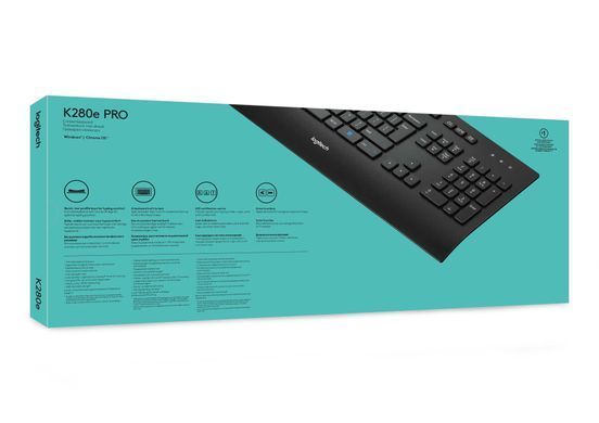 Клавіатура дротова LOGITECH K280e Corded Keyboard - BLACK - USB - US INT'L - B2B (920-005217) [501052]