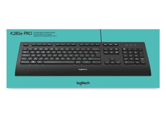 Клавіатура дротова LOGITECH K280e Corded Keyboard - BLACK - USB - US INT'L - B2B (920-005217) [501052]