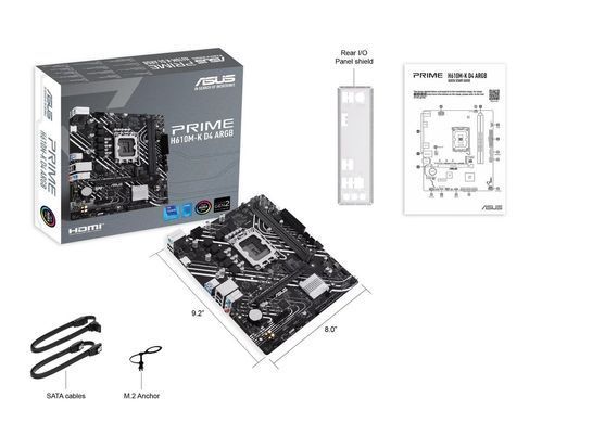 Материнська плата Asus Socket 1700 (PRIME H610M-K D4 ARGB) [614283]