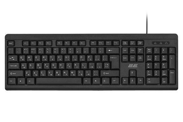 Клавіатура мембранна 2E KS108 104key, USB-A, EN/UK, чорний (2E-KS108UB_UA) [103584]