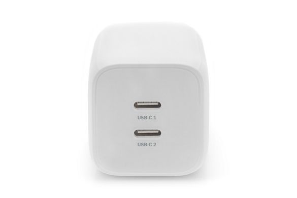 Зарядний пристрій DIGITUS 2хUSB-C, 65W, GaN (DA-10063) [108426]