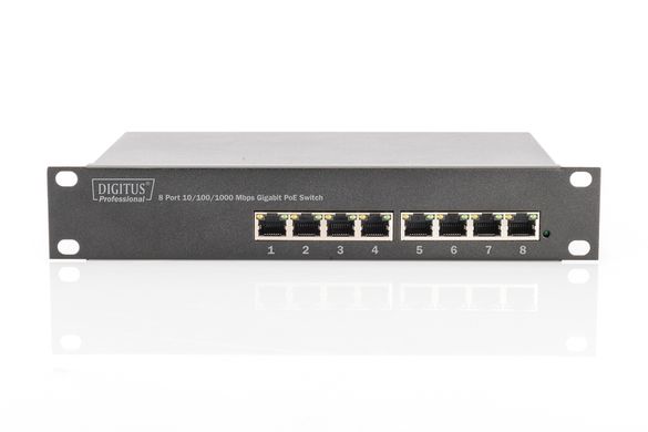 Digitus Gigabit Ethernet 8x10/100/1000Mbps RJ45 POE, 10" (DN-95317)