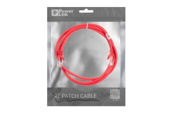 Патч-корд 2E САТ 6, UTP, 1.50м, 26AWG, RJ45, 7/0.16, Cu, PVC, червоний (2E-PC6COP-150RD) [109843]