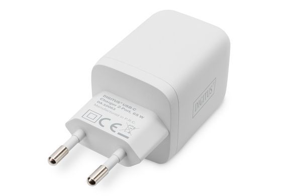 Зарядний пристрій DIGITUS 2хUSB-C, 65W, GaN (DA-10063) [108426]