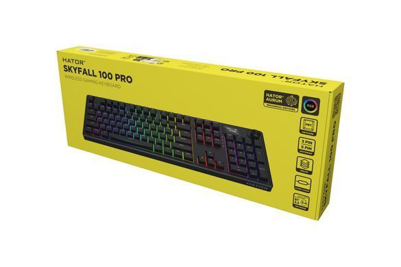 Клавіатура бездротова Hator Skyfall 100 Pro Wireless Black (HTK4101UA) [619422]