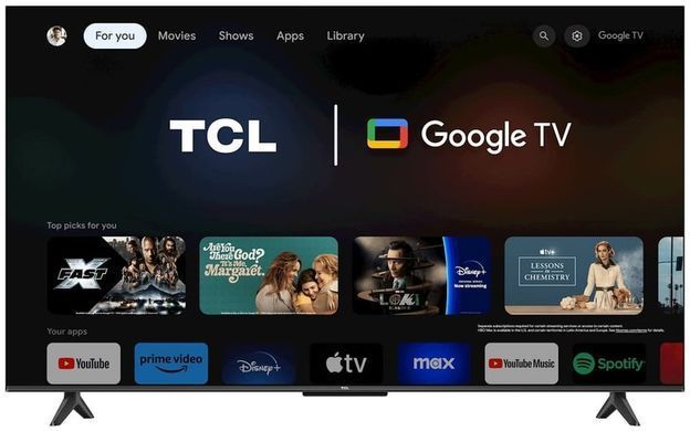 Телевізор 75" TCL LED 4K 60Hz Smart Google TV Titan (75P69B) [102210]
