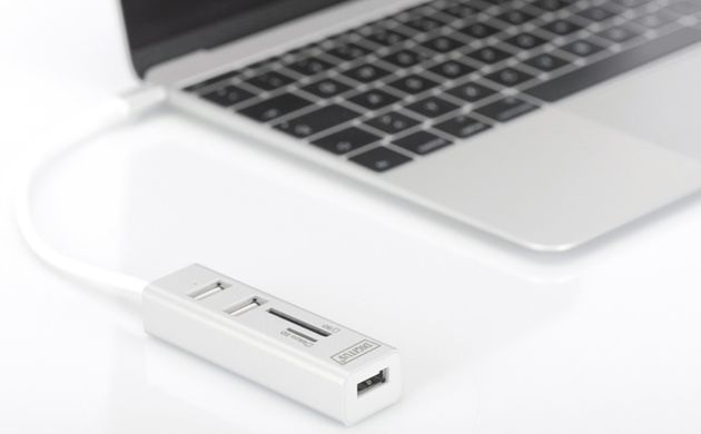 Хаб DIGITUS USB-C > 3xUSB-A/SD/MicroSD (DA-70243) [108791]
