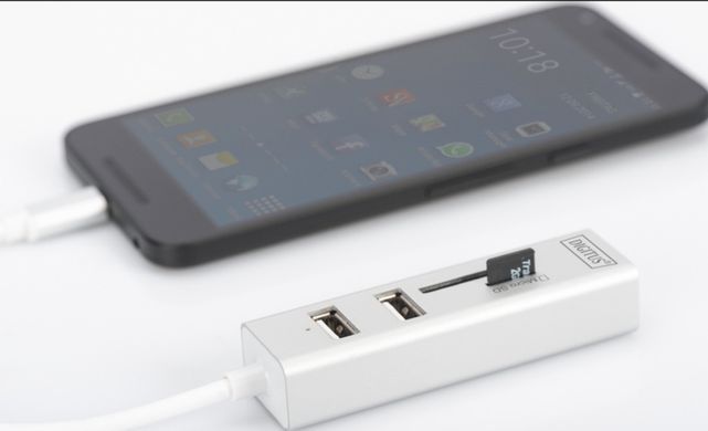Хаб DIGITUS USB-C > 3xUSB-A/SD/MicroSD (DA-70243) [108791]