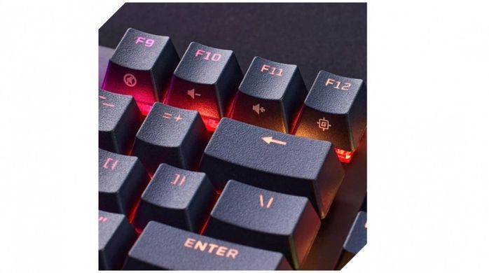 Клавіатура механічна HyperX Alloy Origins Core PBT 87key, Red, USB-A, EN/UA, RGB, чорний (639N7AA) [103558]