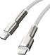 Кабель Baseus Cafule Metal USB-C - Lightning (M/M), 1 м White (6953156202078) [604224], фото 2