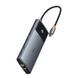 USB-хаб Baseus Metal Gleam Series II 10-in-1 USB HUB Cosmic Black(USB-C to 1*HDMI4K@120Hz+1*HDMI4K@60Hz+1*USB-A(10Gbps)+1*USB-C(10Gbps)+2*USB-A(480Mbp (B00061800123-00) [802745], фото 3