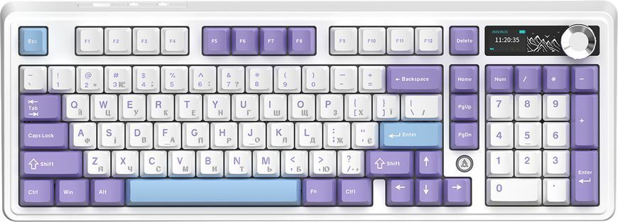 Клавіатура бездротова Ajazz AK980 V2 Maillard Switch White (AK980-V2-M-PWB) [619930]