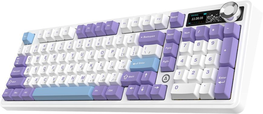 Клавіатура бездротова Ajazz AK980 V2 Maillard Switch White (AK980-V2-M-PWB) [619930]
