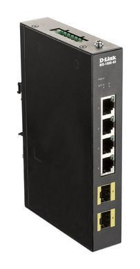 Промисловий комутатор D-Link 4xGE, 2xSFP, Некерований (DIS-100G-6S) [15077]
