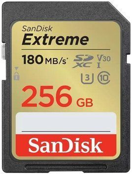 Карта пам'яті SanDisk SD 256GB C10 UHS-I U3 R180/W130MB/s Extreme V30 (SDSDXVV-256G-GNCIN) [108923]