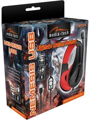 Гарнітура Media-Tech NEMESIS USB, Black-Red (MT3574) [401759]