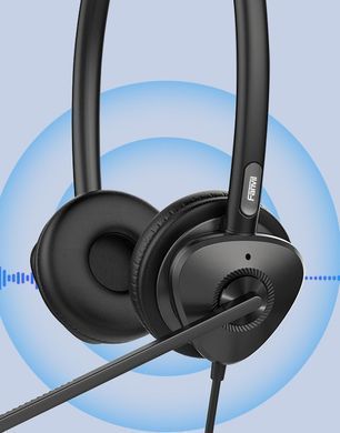 Гарнітура Dual Fanvil, 1xRJ9, згинальний на 260&deg; кронштейн стріли, технологія ENC та шумозаглушення (HT302) [107323]