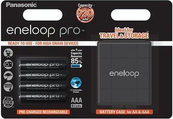 Акумулятор Panasonic Eneloop NI-MH Pro AAA 930 4 шт, з кейсом для зберігання (BK-4HCDEC4BE) [113408]