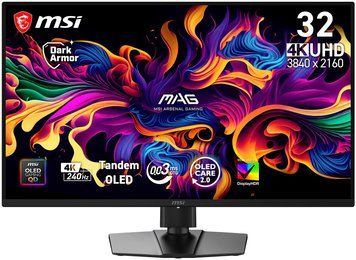 Монітор MSI 31.5" MAG 321UP QD-OLED-X24 2xHDMI, DP, USB-C, Audio, QD-OLED, 3840x2160, 240Hz, 0.03ms, DCI-P3 99%, G-SYNC, FreeSync, Pivot, HDR500 (9S6-3DD29A-076) [114504]
