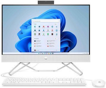 Комп'ютер персональний моноблок HP 205-G8 23.8" FHD IPS AG, AMD R3-5300U, 8GB, F512GB, UMA, WiFi, кл+м, Win11P, білий (6D4D1EA) [11100]