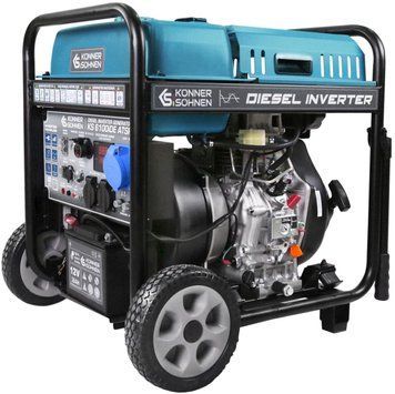 Генератор дизельний інверторний Konner&Sohnen KS 6100iDE ATSR, 230В, 5.5кВт, АВР(ATS), електростартер, 98кг (KS6100IDEATSR) [105977]