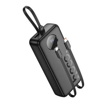 Зовнішній акумулятор HOCO J132A Sabio 22.5W+PD20W fully compatible power bank with 3 cables(20000mAh) Black (6942007632591) [806305]