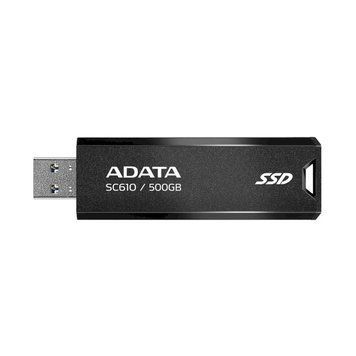 Портативний SSD ADATA SC610 500GB USB 3.2 550/500Mb/s Black (SC610-500G-CBK/RD) [803627]