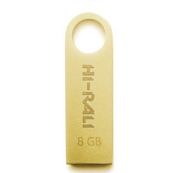 Флеш-накопичувач USB 8GB Hi-Rali Shuttle Series Gold (HI-8GBSHGD) [607140]