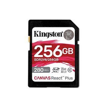 Карта пам`яті SDXC 256GB UHS-II/U3 Class 10 Kingston Canvas React Plus V60 SD R280/W150MB/s (SDR2V6/256GB) [607496]