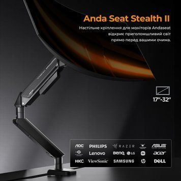 Кронштейн Anda Seat Stealth II 17"-32" White (VESA100х100) (AD-W-A6D-1S-FW) [619248]