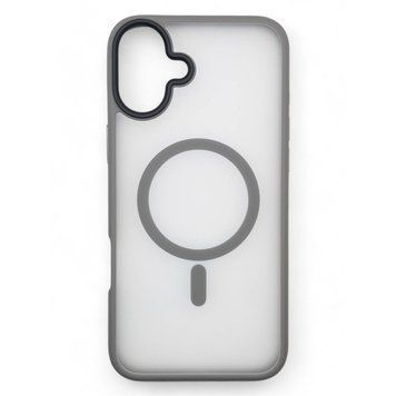 Чохол-накладка BeCover Metal Buttons Case MagSafe для Apple iPhone 16 Gray (712092) [602943]
