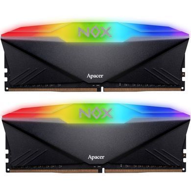 Модуль пам`ятi DDR4 2x16GB/3200 Apacer NOX RGB Black (AH4U32G32C28YNBAA-2) [607528]