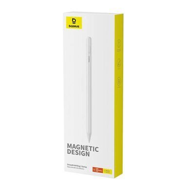 Стилус Baseus Smooth Writing 2 Stylus with LED Indicators Wireless Version Moon White (USB-C Cable and Active Pen Tip Included) (P80015802213-03) [802640]