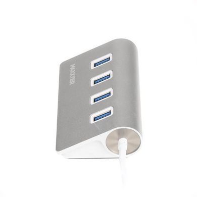 USB-хаб Maxxter 4 ports Silver (HU3A-4P-01) [608399]