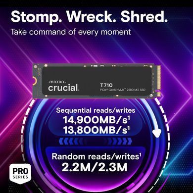 Твердотільний запам&rsquo;ятовувальний пристрій накопичувач (SSD) G5 M.2 NVME 1TB T710 CRUCIAL (CT1000T710SSD8) [503788]