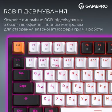 Клавіатура бездротова GamePro Asgard Valhalla QLAB Sakura Switch Black (MK160-B-QS-PRO) [619469]