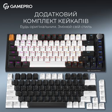 Клавіатура бездротова GamePro Asgard Valhalla QLAB Sakura Switch Black (MK160-B-QS-PRO) [619469]